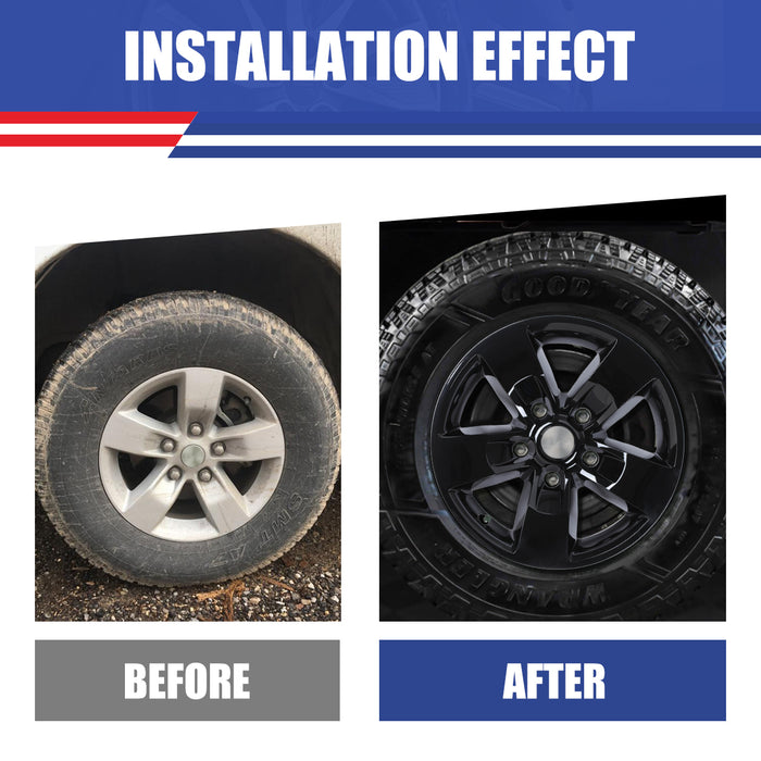 WOLFSTORM 17 Inch Hubcaps Fit for 2013-2018 DODGE RAM 1500/2019-2023 DODGE RAM 1500 CLASSIC