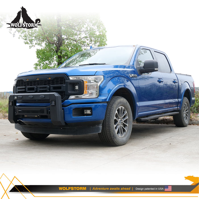 WOLFSTORM Pare-chocs avant avec lumières LED compatible avec Ford F-150 2018 2019 2020