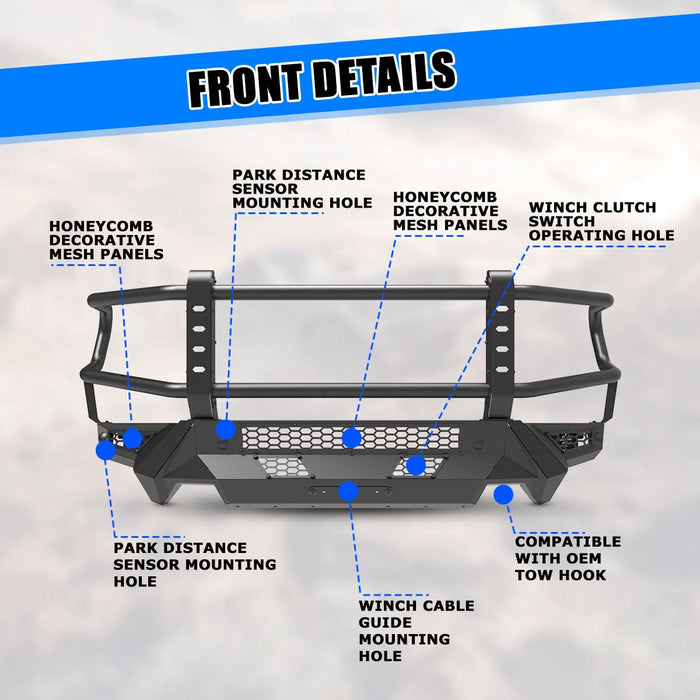 WOLFSTORM Modular Front Bumper for 2019-2024 Ram 1500 Model