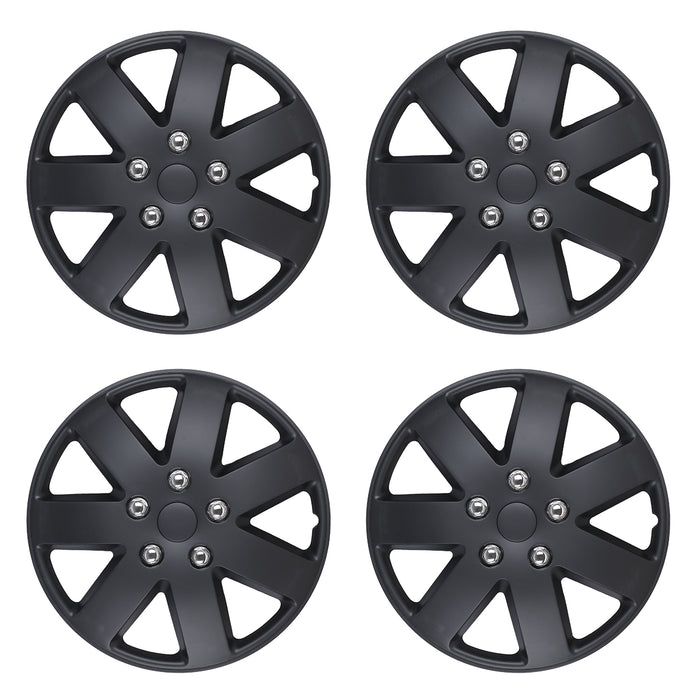 WOLFSTORM 4-Pack 16 Inch Universal Hubcaps for Steel Wheel Rims Cover