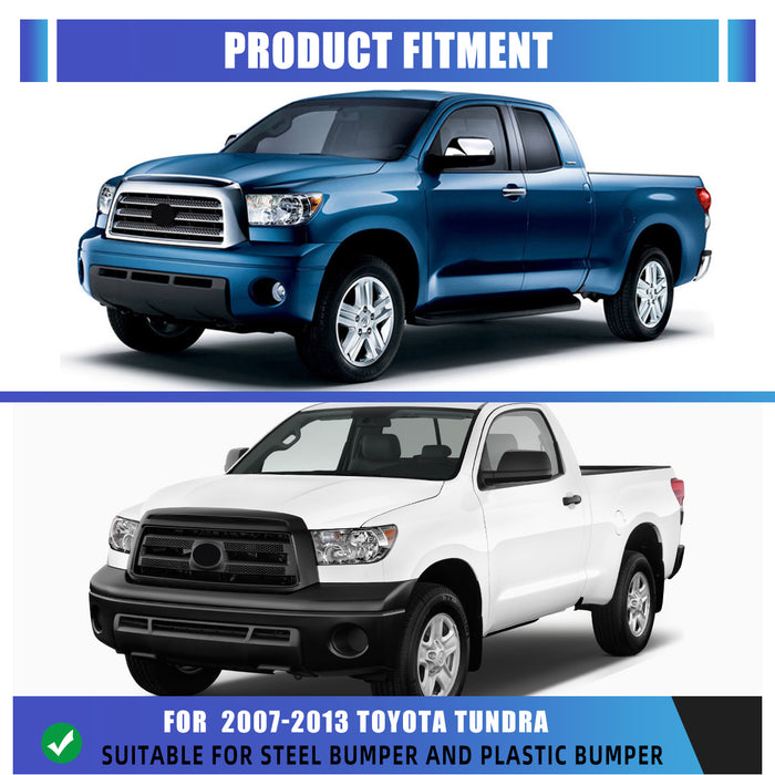 WOLFSTORM Front Bumper / Winch Plate for 2007-2013 Toyota Tundra Main Body Side Wings Winch Plate