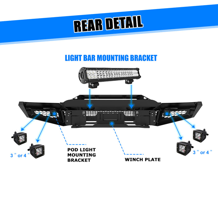WOLFSTORM Offroad Front Bumper For Ford F-150 2018 2019 2020 Pickup Trucks (Excluding Raptor)