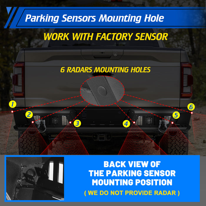 WOLFSTORM Rear Bumper for 2021-2023 Ford F-150 (Excluding Raptor)