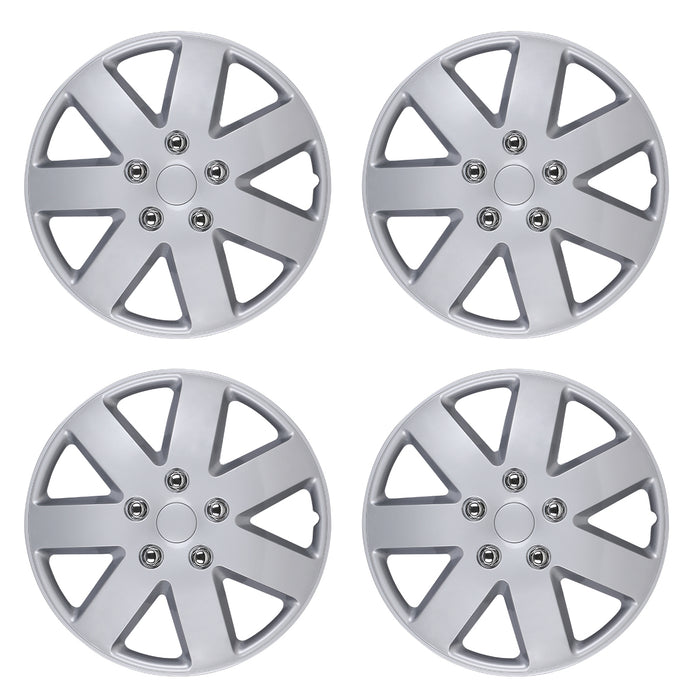 WOLFSTORM 4-Pack 16 Inch Universal Hubcaps for Steel Wheel Rims Cover