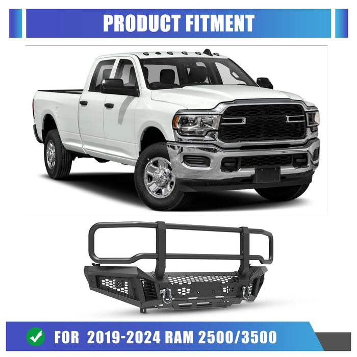 WOLFSTORM Modular Front Bumper for 2019-2024 Dodge RAM 2500/3500