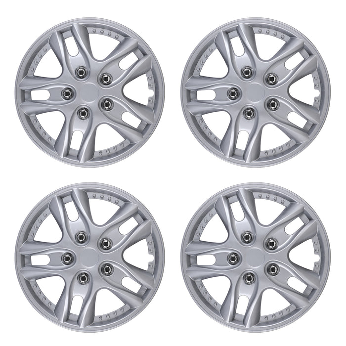 WOLFSTORM 4-Pack 12 Inch Universal Hubcaps for Steel Wheel Rims Cover