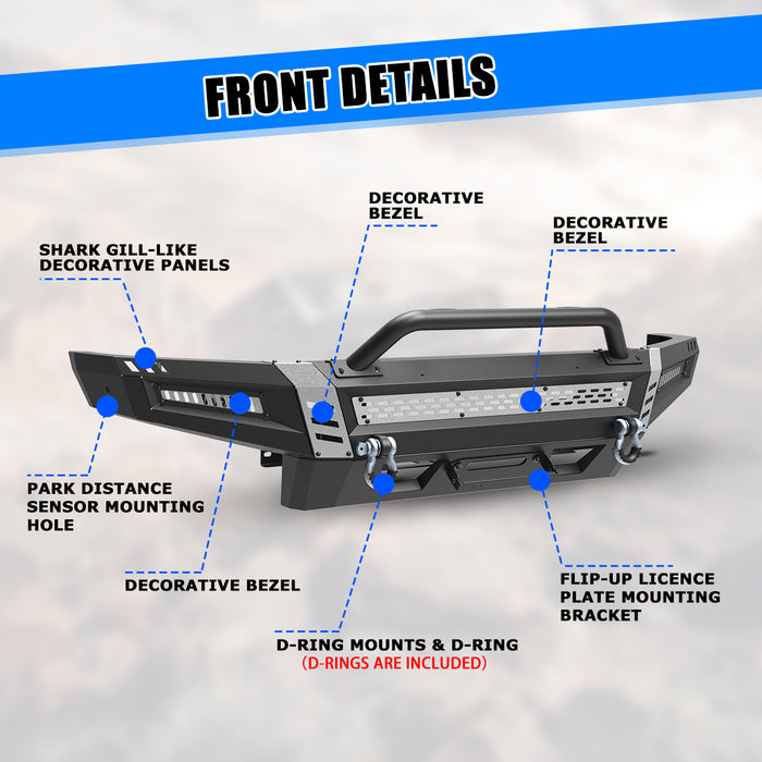 WOLFSTORM Front Bumper for 2014-2021 Toyota Tundra