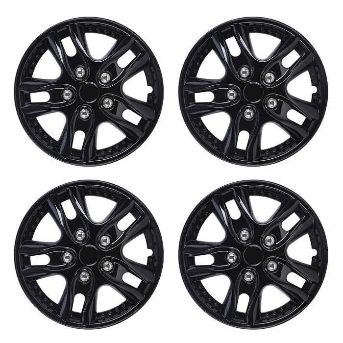 WOLFSTORM 4-Pack 12 Inch Universal Hubcaps for Steel Wheel Rims Cover