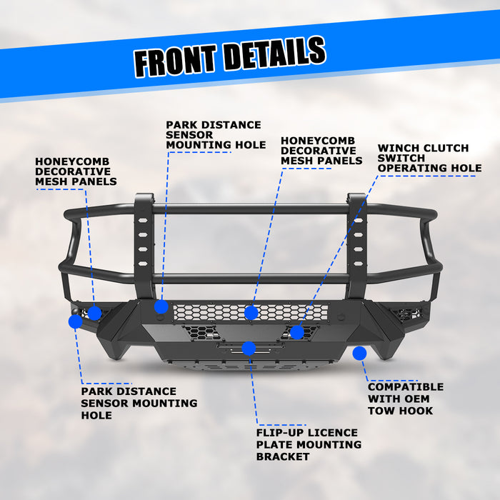 WOLFSTORM Modular Front Bumper for 2019-2024 Ram 1500 Model
