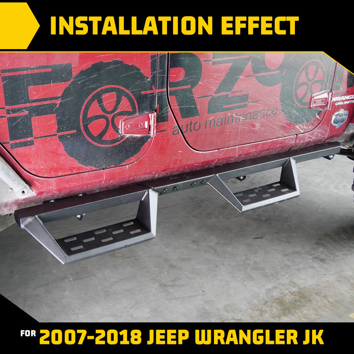 HAWKLEY Marchepieds latéraux adaptés pour Wrangler JK JKU Unlimited 2007-2018 4 portes uniquement