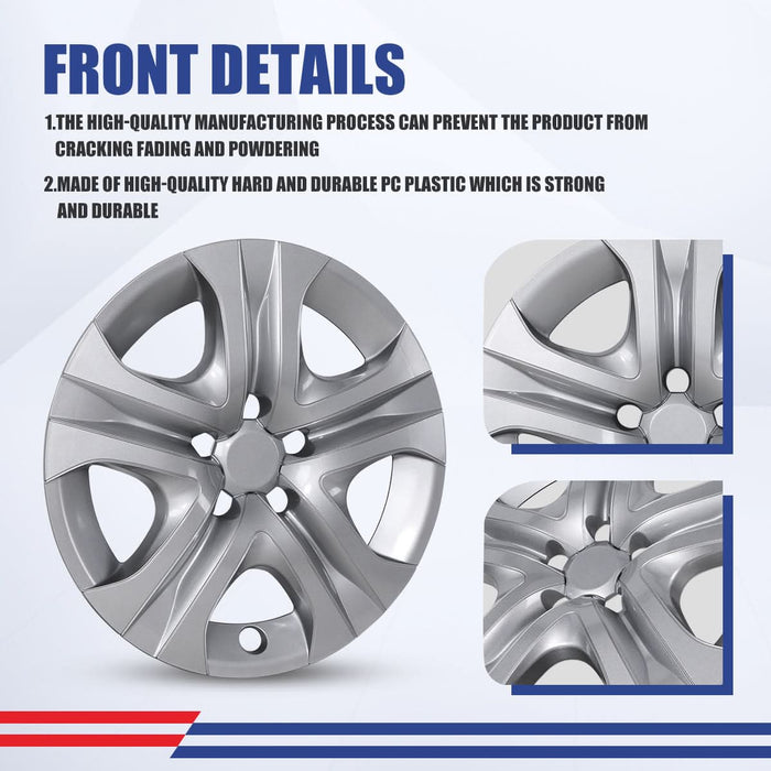 WOLFSTORM 4-Pack 17 Inch Wheel Rim Cover Hubcaps for 2013-2018 Toyota RAV4