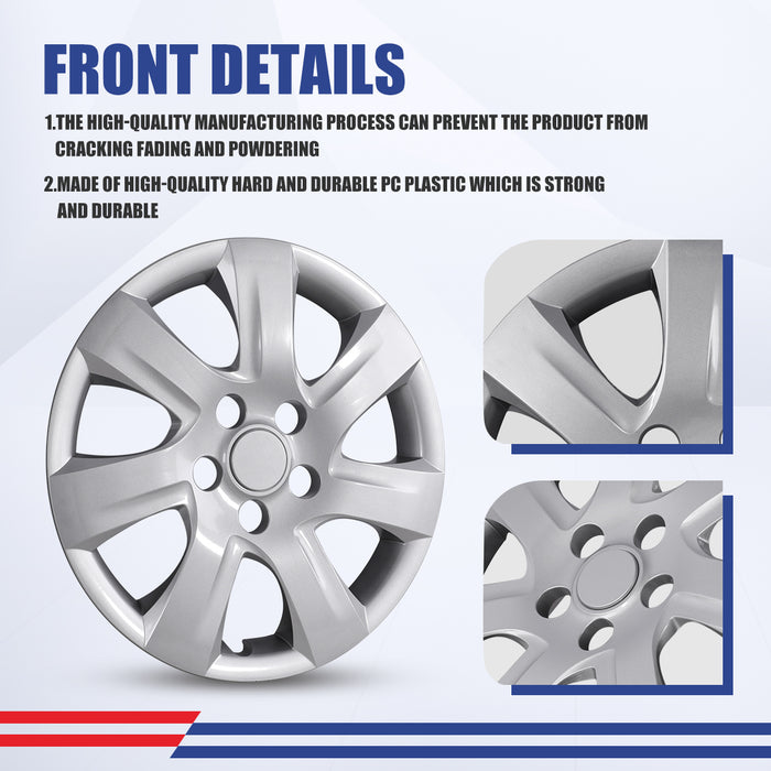 WOLFSTORM 4-Pack 16 Inch Wheel Rim Cover Hubcaps for 2007-2011 TOYOTA CAMRY