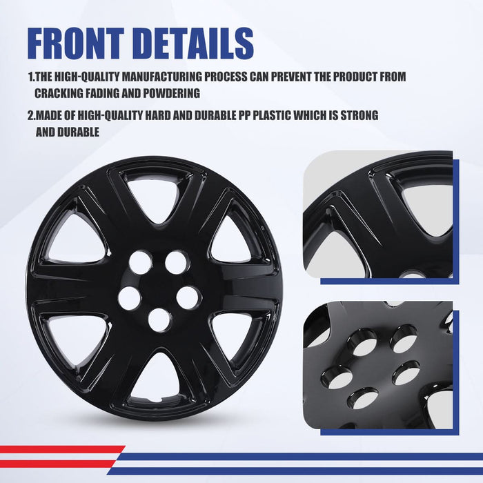 WOLFSTORM 4-Pack 15 Inch Wheel Rim Cover Hubcaps for 2005-2008 TOYOTA COROLLA