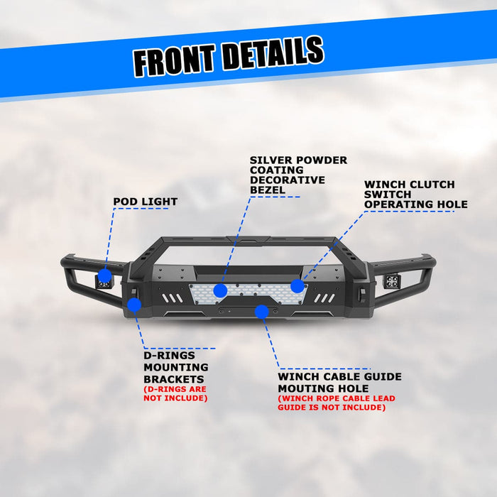 WOLFSTORM Offroad Front Bumper For Ford F-150 2015-2017(Excluding Raptor)