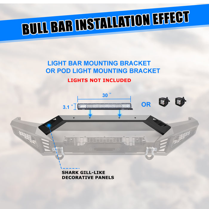 WOLFSTORM Offroad Front Bumper For Ford F-150 2018 2019 2020 Pickup Trucks (Excluding Raptor)