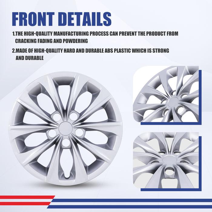 WOLFSTORM 16 Inch Hubcaps Wheel Cover Fit for 2015-2017 TOYOTA CAMRY & 2015-2017 TOYOTA CAMRY HYBRID