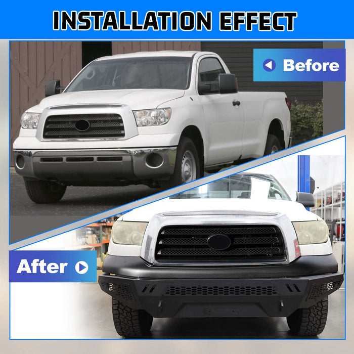 WOLFSTORM Front Bumper / Winch Plate for 2007-2013 Toyota Tundra £¨Main Body£¬Side Wings£¬Winch Plate£©