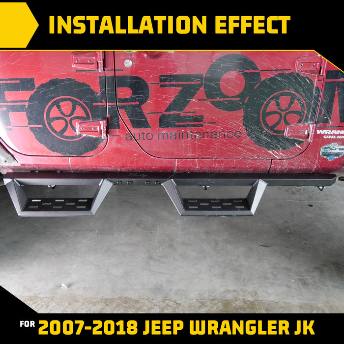 HAWKLEY Marchepieds latéraux adaptés pour Wrangler JK JKU Unlimited 2007-2018 4 portes uniquement