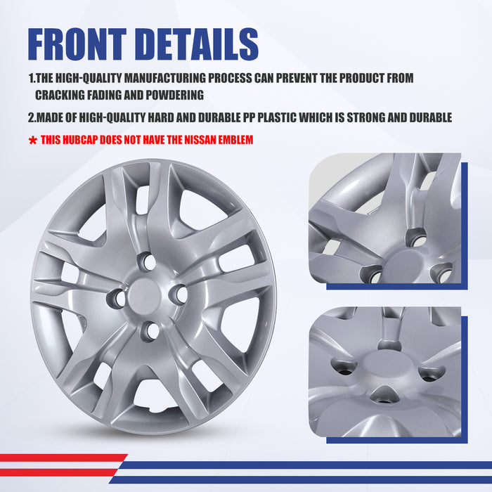 WOLFSTORM 16 Inch Hubcaps wheel cover Fit for 2007-2012 NISSAN SENTRA