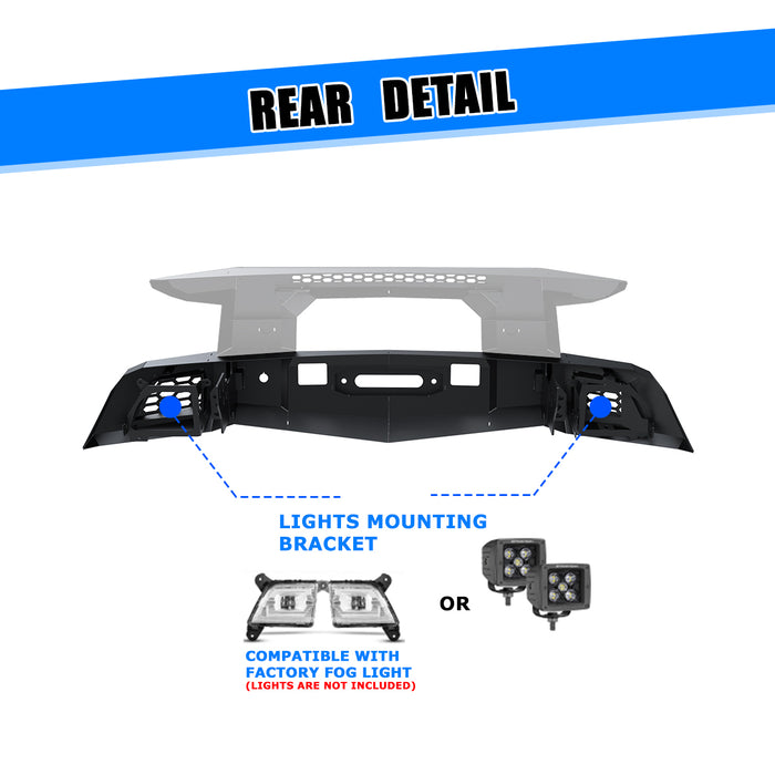 Pare-chocs avant WOLFSTORM pour Chevrolet Silverado 1500 2019-2021