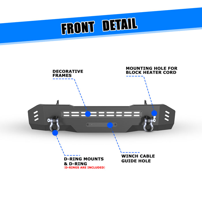 WOLFSTORM Front Bumper for 2022-2025 GMC sierra 1500