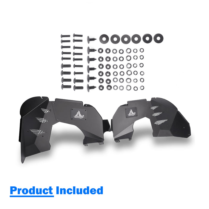 WOLFSTORM Doublures de garde-boue intérieures pour Jeep Wrangler JL/JLU 2018-2024
