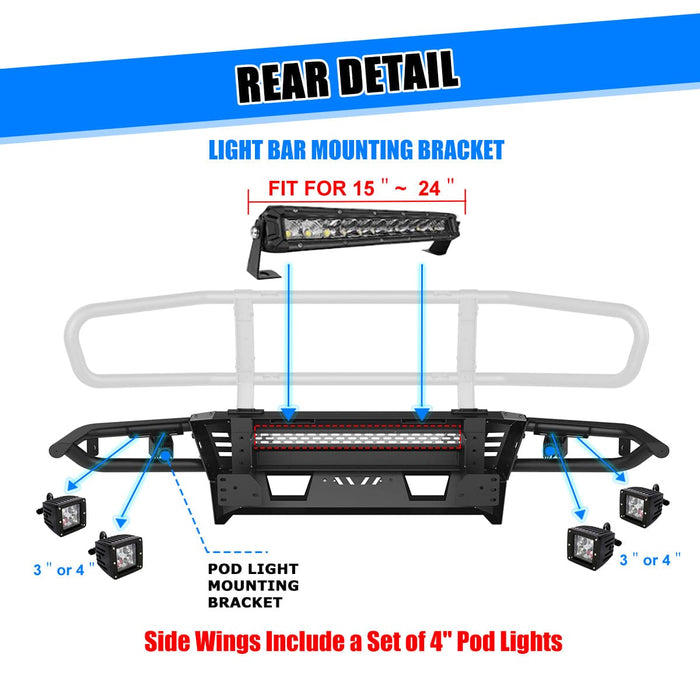 WOLFSTORM Front Bumper for 2014-2021 Toyota Tundra