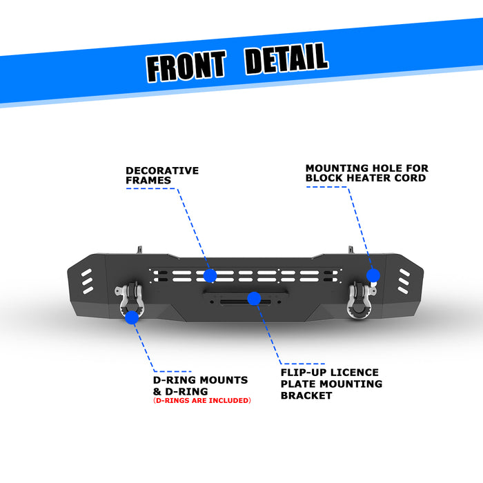 WOLFSTORM Front Bumper for 2022-2025 GMC sierra 1500