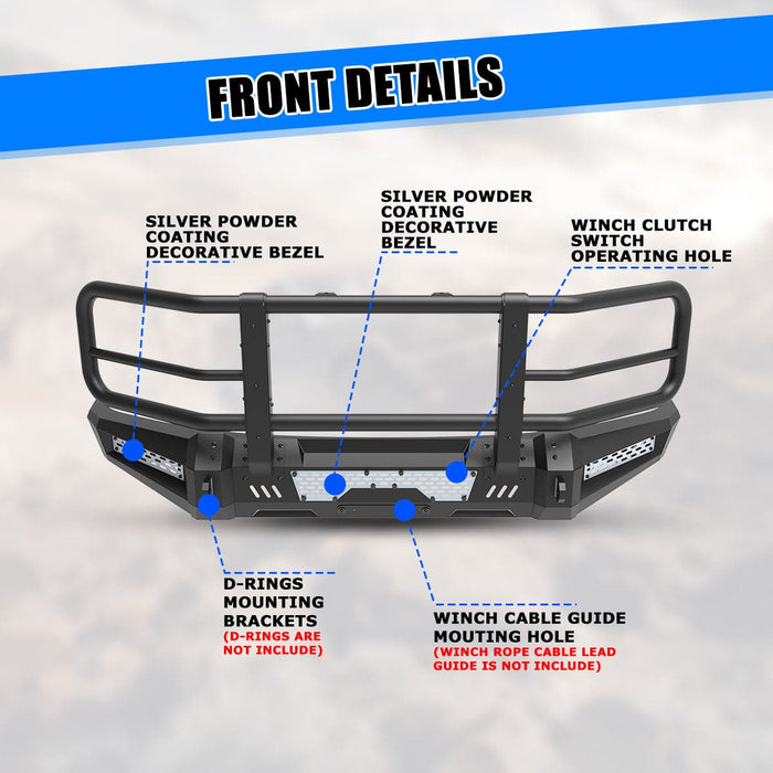 WOLFSTORM Offroad Front Bumper For Ford F-150 2015-2017(Excluding Raptor)