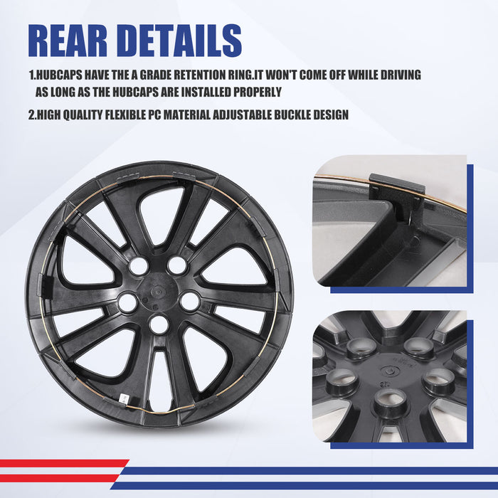 WOLFSTORM 4-Pack 15 Inch Wheel Rim Cover Hubcaps for 2016-2022 TOYOTA PRIUS