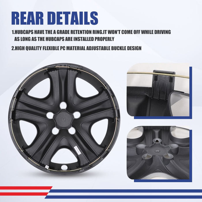 WOLFSTORM 4-Pack 17 Inch Wheel Rim Cover Hubcaps for 2013-2018 Toyota RAV4