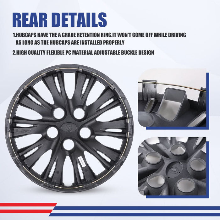 WOLFSTORM 4-Pack 16 Inch Wheel Rim Cover Hubcaps for 2012-2014 TOYOTA CAMRY