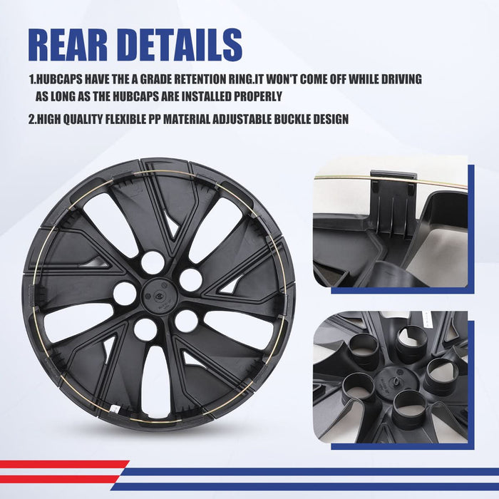 WOLFSTORM 4-Pack 16 Inch Universal Wheel Rim Cover Hubcaps