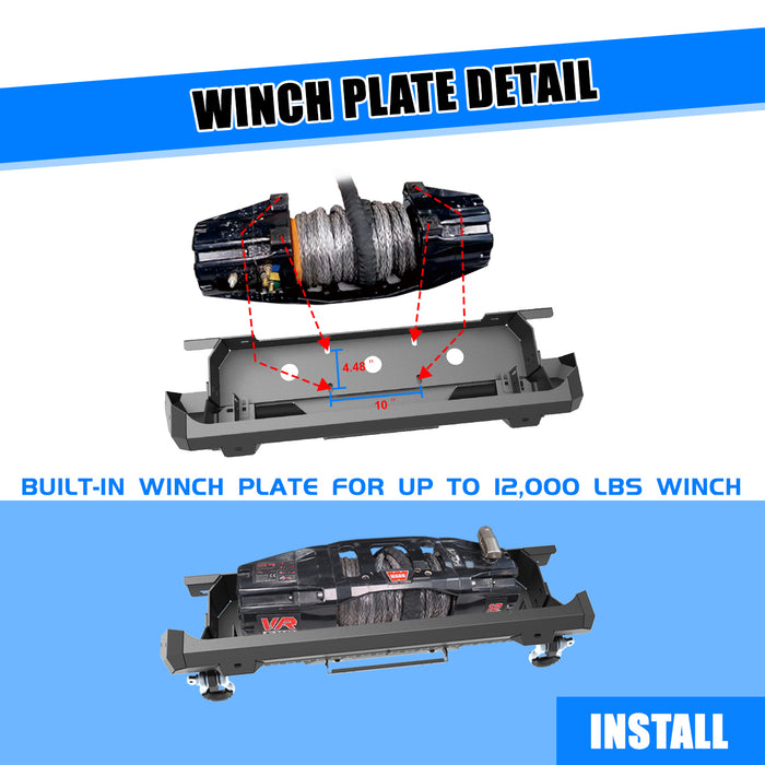 WOLFSTORM Pare-chocs avant compatible avec Toyota Tacoma 2016-2023