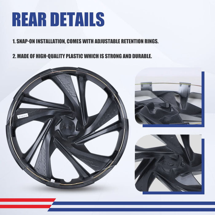 WOLFSTORM 4-Pack 16 Inch Wheel Rim Cover Hubcaps for 2017-2023 SUBARU IMPREZA SEDAN/WAGON