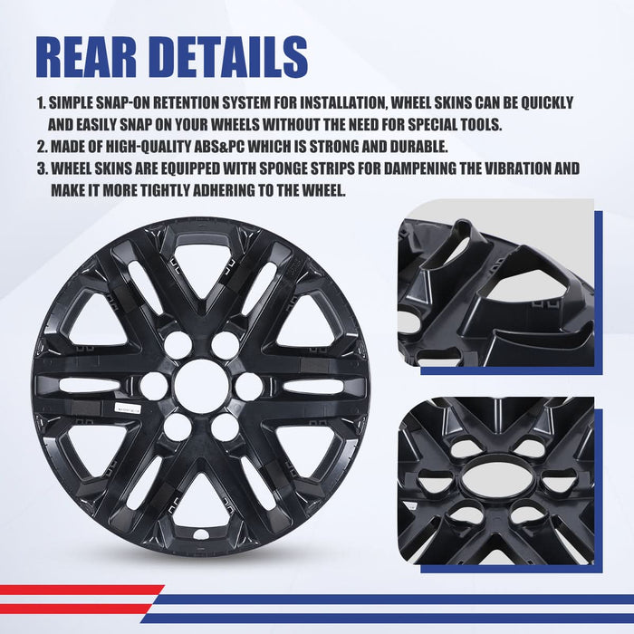 WOLFSTORM 4-Pack 18 Inch Wheel Rim Cover Hubcaps for 2022-26 TOYOTA TUNDRA /2023-26 Toyota Sequoia