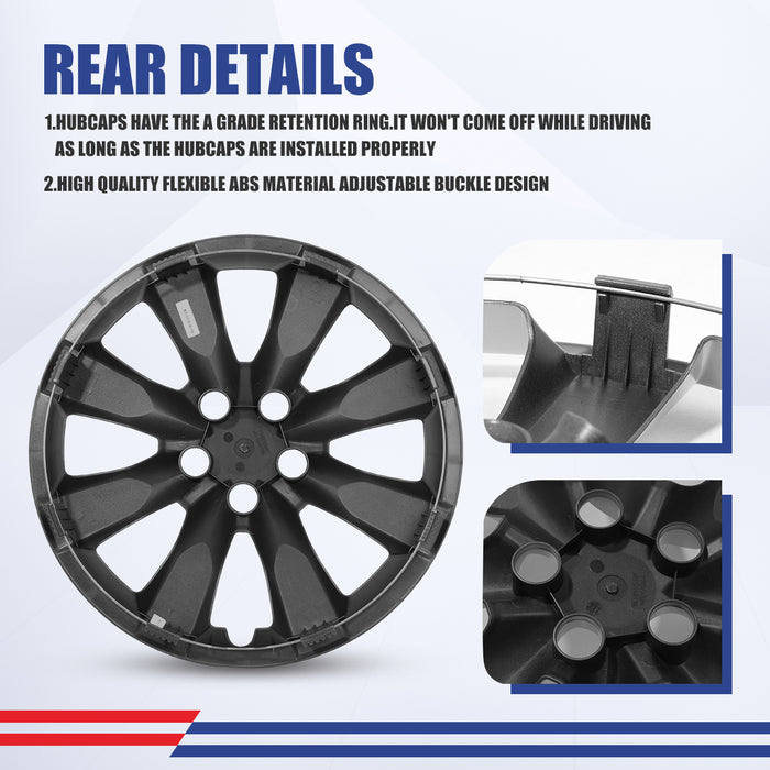 WOLFSTORM 4-Pack 16 Inch Wheel Rim Cover Hubcaps for 2014-2016 TOYOTA COROLLA