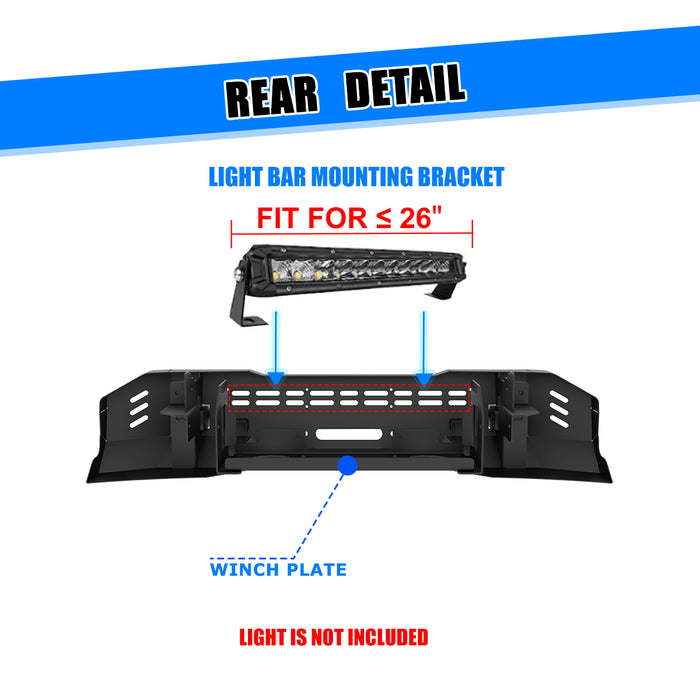 WOLFSTORM Front Bumper for 2022-2025 GMC sierra 1500