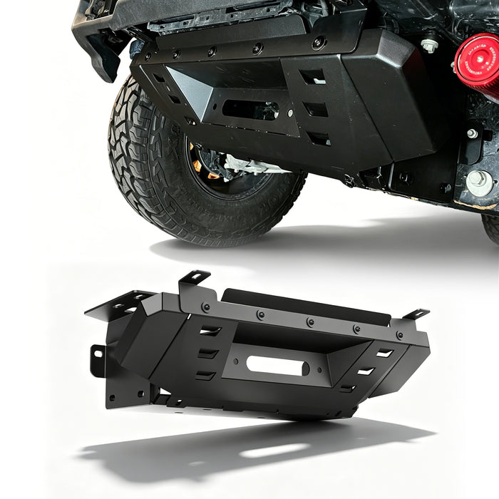 WOLFSTORM Ford Bronco Front Bumper with Winch Plate & Sensor Mounting Hole & License Plate Bracket