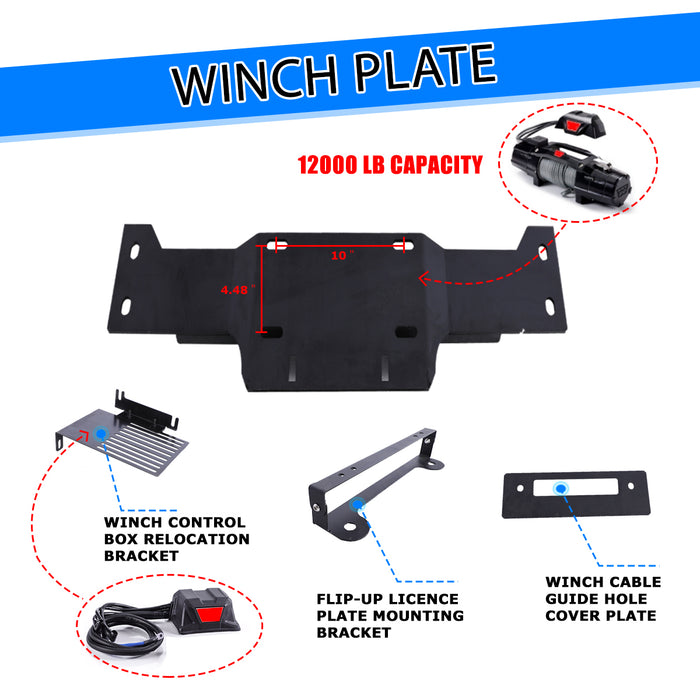 WOLFSTORM Offroad Front Bumper For Ford F-150 2018 2019 2020 Pickup Trucks (Excluding Raptor)