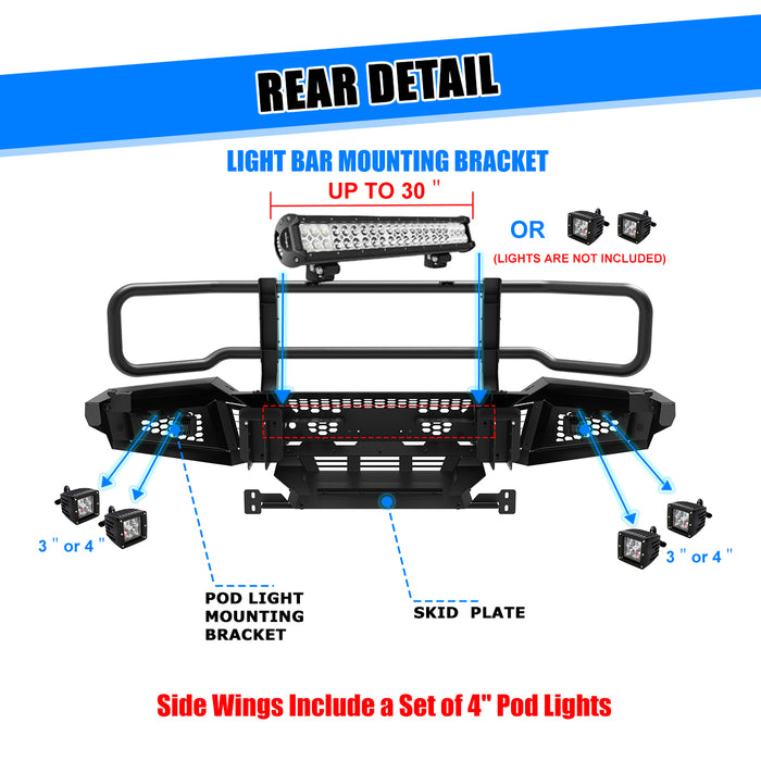 WOLFSTORM Modular Front Bumper for 2019-2024 Dodge RAM 2500/3500