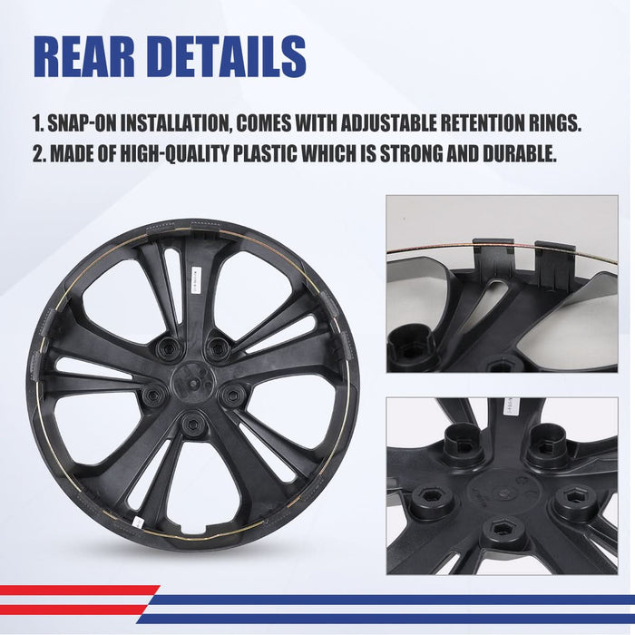 WOLFSTORM 4-Pack 17 Inch Wheel Rim Cover Hubcaps for 2024-2026 Chevy Trax