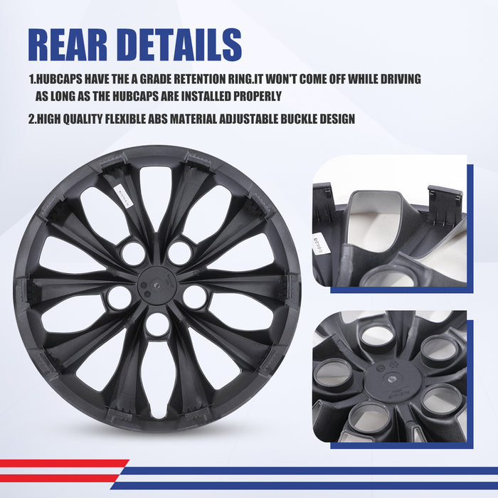 WOLFSTORM 16 Inch Hubcaps Wheel Cover Fit for 2015-2017 TOYOTA CAMRY & 2015-2017 TOYOTA CAMRY HYBRID