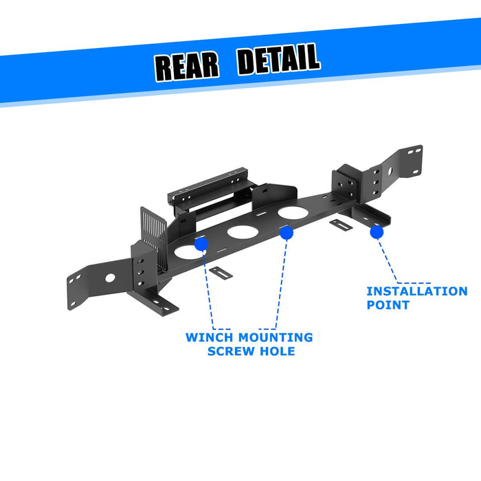 WOLFSTORM Front Hidden Winch Plate for 2007-2013 Toyota Tundra