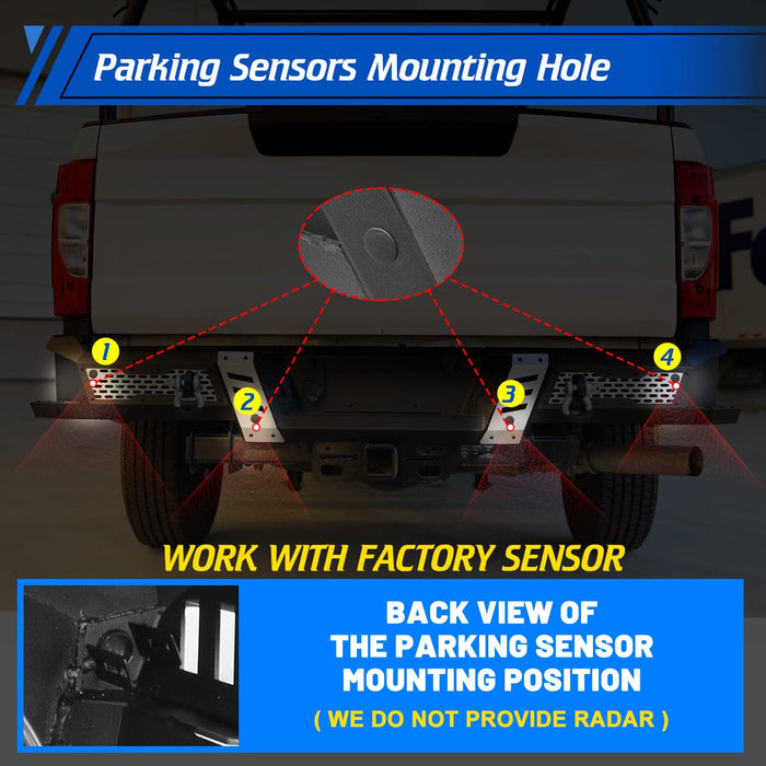 WOLFSTORM Rear Bumper for 2017-2022 Ford F-250 Super Duty - WOLFSTORM