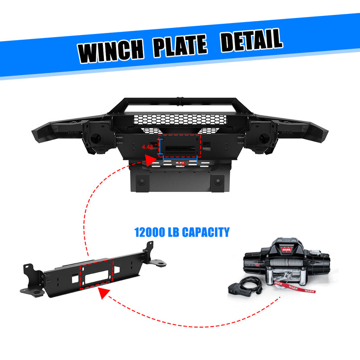 WOLFSTORM Modular Front Bumper for 2019-2024 Ram 1500 Model