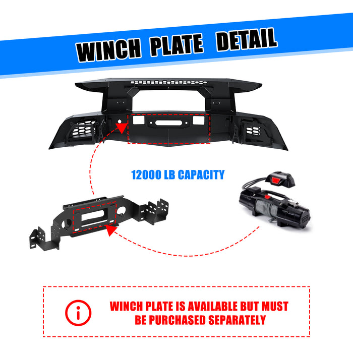 Pare-chocs avant WOLFSTORM pour Chevrolet Silverado 1500 2019-2021