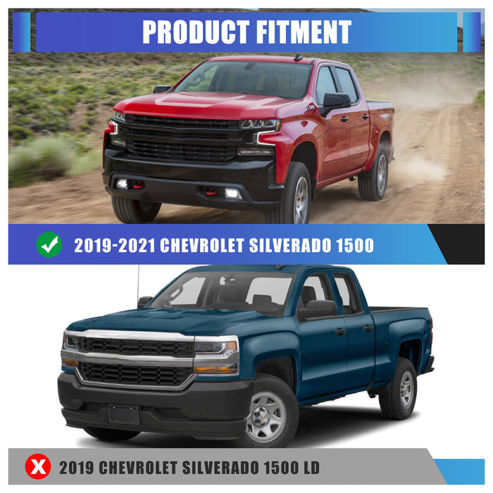 WOLFSTORM Placa de cabrestante frontal oculta para camionetas Chevy Silverado 1500 2019-2021