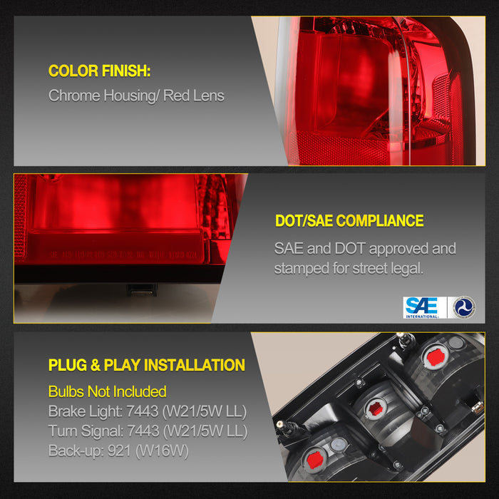 WOLFSTORM Tail Light Assembly for 2015-2022 Chevy Colorado