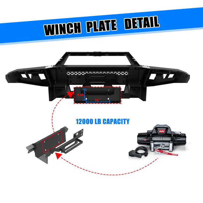 WOLFSTORM Front Bumper Combo for 2017-2022 Ford F-250 F-350 Super Duty - WOLFSTORM